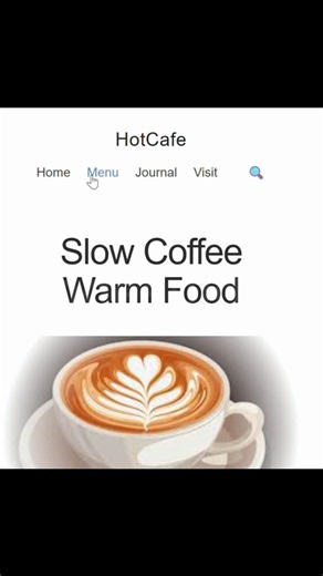 Cafe Home Page | HTML and CSS | daily practice #daily #coding #programming @codesgirl96 #html