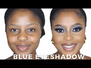 STEP BY STEP BLUE EYESHADOW MAKEUP