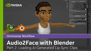 Audio2Face with Blender | Part 2: Loading AI-Generated Lip Sync Clips  | Omniverse 2023 | NVIDIA On-Demand