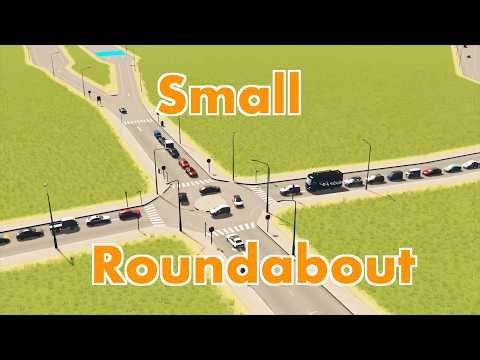 Small Roundabout / Traffic Simulation. How many cars can go through at peak hour?