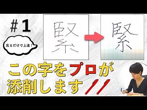 【一文字添削】見るだけで学べる ボールペン講座【緊】