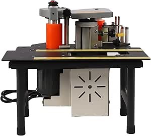 Edge Banding Machine Set, Portable Woodworking Edge Bander, Adjustable Speed and Temperature, Wood PVC Gluing Edge Bander with Double-Sided Glue 200g Glue-Melting Tank, 5m/min