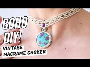 💎 DIY Vintage Macrame Choker – Elegant & Timeless! ✨