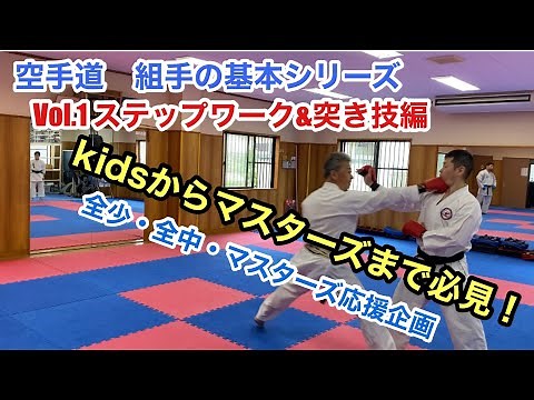 空手道 組手の基本Vol.1 ステップワーク&突き技編 元マスターズチャンプで武大空手道部監督の荒川尊祐が実演
