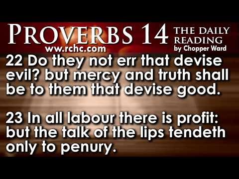 Proverbs Chapter 14 • The Daily Reading with Chopper Ward