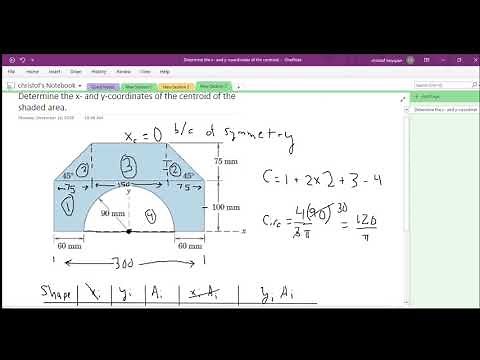 Statics - Centroids of Composite Shapes #3