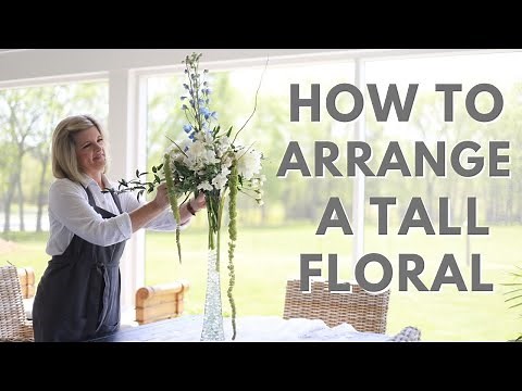 How to Make a Tall Flower Arrangement Super Easy!
