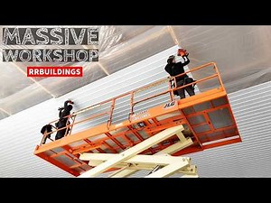 Building a Massive Work Shop: Ep. 15 Post Frame Insulation and Metal Ceiling
