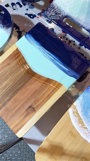 Epoxy pour. What colors should I do next? . . . #ResinPour #EpoxyArt #ResinArt #ResinCreation #EpoxyMagic