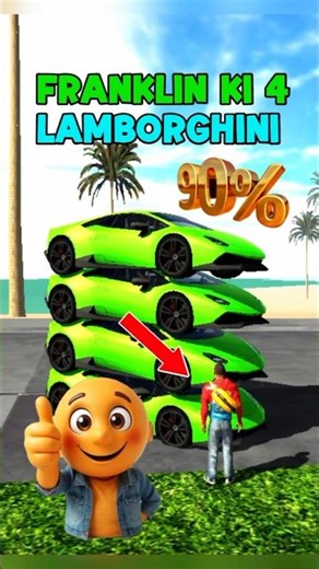 FRANKLIN KI 4 LAMBORGHINI 🚗 || Indian bike driving 3D || #gta #shorts