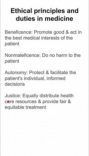 Ethical principles and duties in medicine