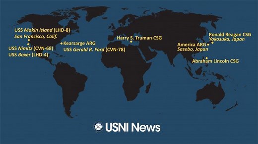 USNI News Fleet and Marine Tracker: March 21, 2022
