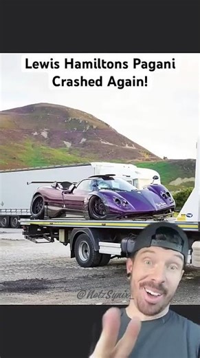 €10 Million Pagani Crashed again! Now worth 10x more?😅 #lewishamilton
