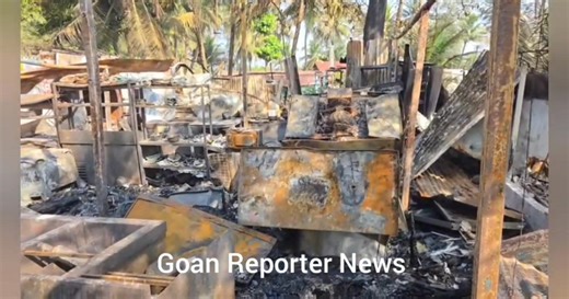 1.8K views | Goan Reporter: Jamming goat shack gutted in fire at...