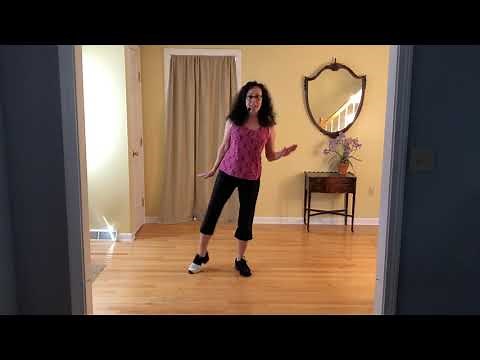 Cowboy Charleston - L2/3 Line Dance Lesson & Dance Along - Music @ 4:48 to Redneck Woman