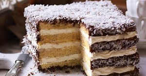 How to make a giant lamington layer cake