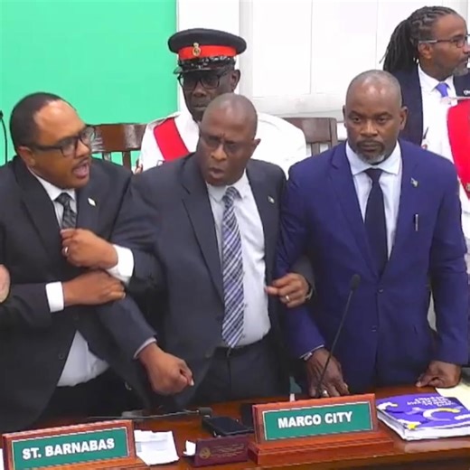 PINTARD KICKED OUT: House Speaker Patricia Deveaux directed the Sergeant at Arms to remove Opposition Leader Michael Pintard just moments ago following a heated back and forth. Pintard was standing on a point of order during West Grand Bahama and Bimini MP Kingsley Smith's contribution, and continued to speak despite Deveaux's assertions that he'd already made his point. As police officers approached, Opposition MPs linked arms to block access to the Marco City MP before Deveaux suspended busine