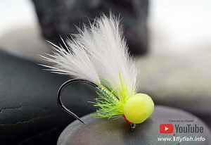 How to tie 'The Fly Shop's' Candy Booby with Sunburst Straggle Throat - The Fly Shop