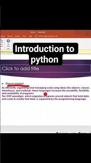 Introduction to python | learning python series #pythonprogramming #pythonfeatures #pythontutorial