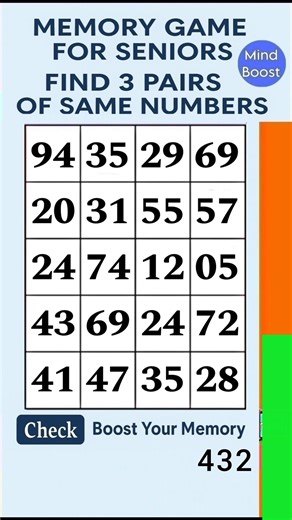 Brain Training for Seniors – Stay Sharp with This Daily Challenge | Match the Numbers