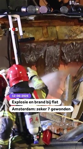 De oorzaak van de explosie wordt onderzocht. #Amsterdam #explosie #NOSstories