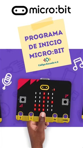 Microbit board startup program. School 4.0 #teachers #highschool #robot #technology