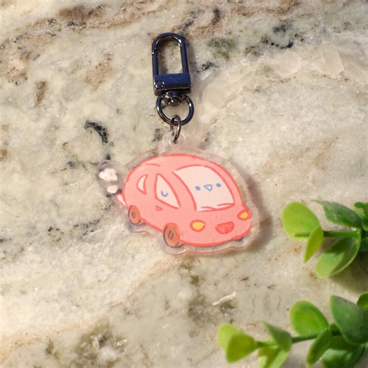 Car Bird (red) - Bird Keychain - Etsy