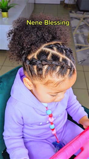Toddler braided hair transformation 🎀 #kidsbraids #hairgoals