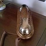 Sangyn Corded Phone Vintage Wood Grain Wall Phone, No AC Power Required, 3 Speed Dial Keys, Big Buttons, Loud Mechanical Ringer, Volume Control, Redial, Mute, Flash, Landline Phone for Home House