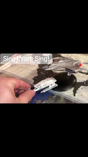 Eaglemoss Scout Ship and Type 11 shuttle modified for magnetic docking #GeekDen