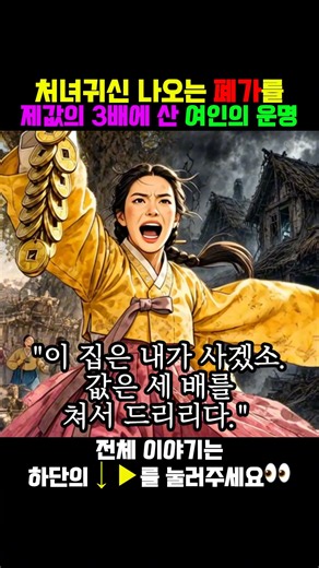귀신 나오는 흉가를 제 값의 3배를 주고 산 과부. 과부의 운명은? #천년야담 #야담 #민담 #옛날이야기 #오디오북