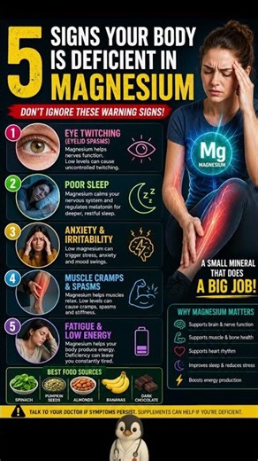 5 Signs Your Body Is Deficient in Magnesium ⚠️