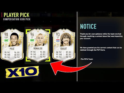 FIFA 22 10 x Guaranteed Compensation Icon Player Pick Packs!