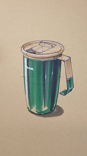 Jeongmo Han on Instagram: "Asmr🎧 - Tumbler What kind of drinks do you enjoy during the cold winter?❄️ Right now, I’m drawing a tumbler with a handle. What drink would you like to put in this tumbler and enjoy during the chilly season?❄️ Let’s share our ideas in the comments!🙋🏻‍♂️🙏🏻 For reference, I often fill my tumbler with warm lemon tea.🍋😌 . Design & Sketch by Jeongmo Han🙋🏻‍♂️ @sketchfactory . #idsketch #industrialdesign #sketching #productdesign #designsketch #instagramreels #reelsi