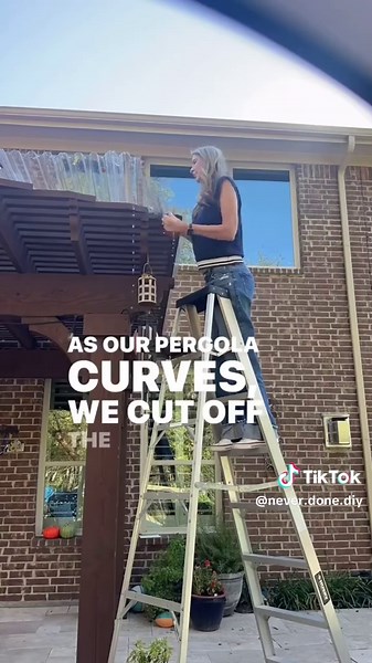 Get ready to elevate your outdoor space with this DIY project! Watch as we transform a basic pergola into a stunning shaded retreat using corrugated polycarbonate plastic sheets from Lowe’s! 🏡💡 #DIYproject #OutdoorLiving #BackyardGoals #BackyardMakeover #garden #HomeImprovement #roofingideas #never_done_diy #lowes #polycarbonateroof