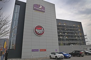 Wraps coming off Black Country Premier Inn hotel after major cladding removal