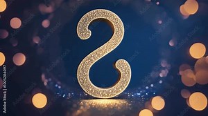 4K video of a glowing infinity symbol on a rich blue gradient with soft white particles