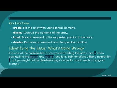 Resolve the Program Crash Mystery in Your Menu-Driven Array Manipulation Program