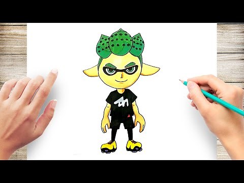 How To Draw Green Inkling boy From Splatoon 2