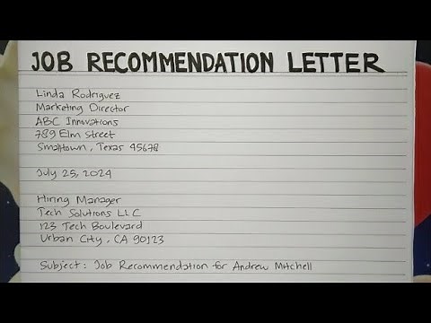 How To Write A Job Recommendation Letter Step by Step Guide | Writing Practices