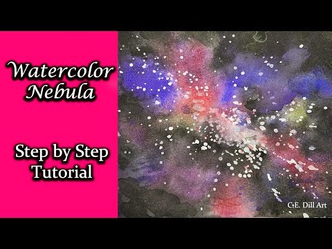 Easy Watercolor Tutorial 🎨 Nebula Beginner Friendly Step by Step