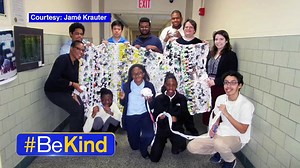 Be Kind: Queens students help make sleeping mats for the homeless