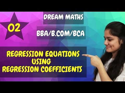 Regression analysis|BBA|BCA|BCOM|Regression Equations|Regression coefficient|Dream Maths