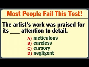 Advanced Vocabulary Challenge — Can You Score 100%?