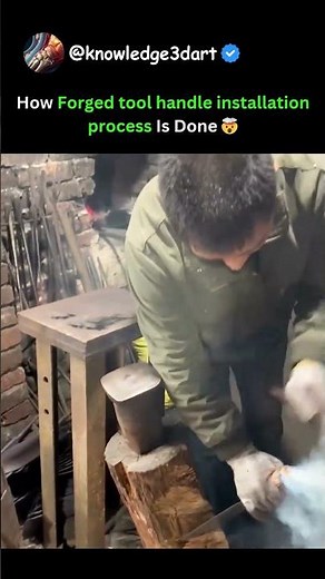 How Forged tool handle installation process Is Done 🤯 #forging