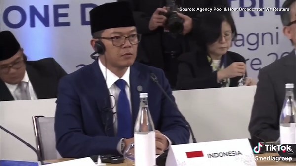 Momen Menteri Luar Negeri Indonesia Bapak Sugiono Menghadiri KTT G7 di Roma Italia pada 25 November 2024 #pond5 #fyp