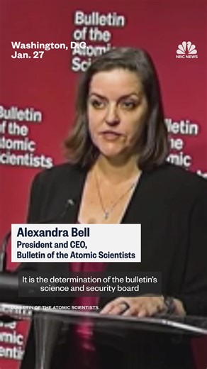 2.8M views · 35K reactions | The Bulletin of the Atomic Scientists announces the Doomsday Clock is now set to 85 seconds to midnight, a symbolic indication of how close humanity is to a human-caused catastrophe, represented by midnight. | NBC News | Facebook
