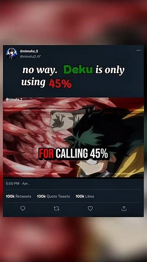 “Deku at 45% Is INSANE 😤🔥”#anime#myheroacademia#deku#mha#izuku#viral#trending#