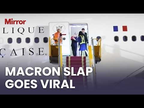 Macron gets SLAPPED by furious wife in embarrassing airport moment