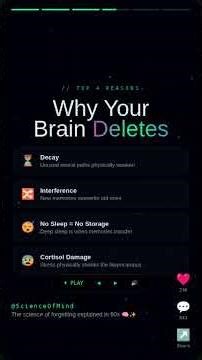 Why Do We Forget Things? #scienceexplained #Explained #physicsfacts #shortvideo #memoryloss #brain